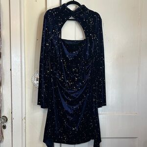 Cider Navy Blue Starry Dress